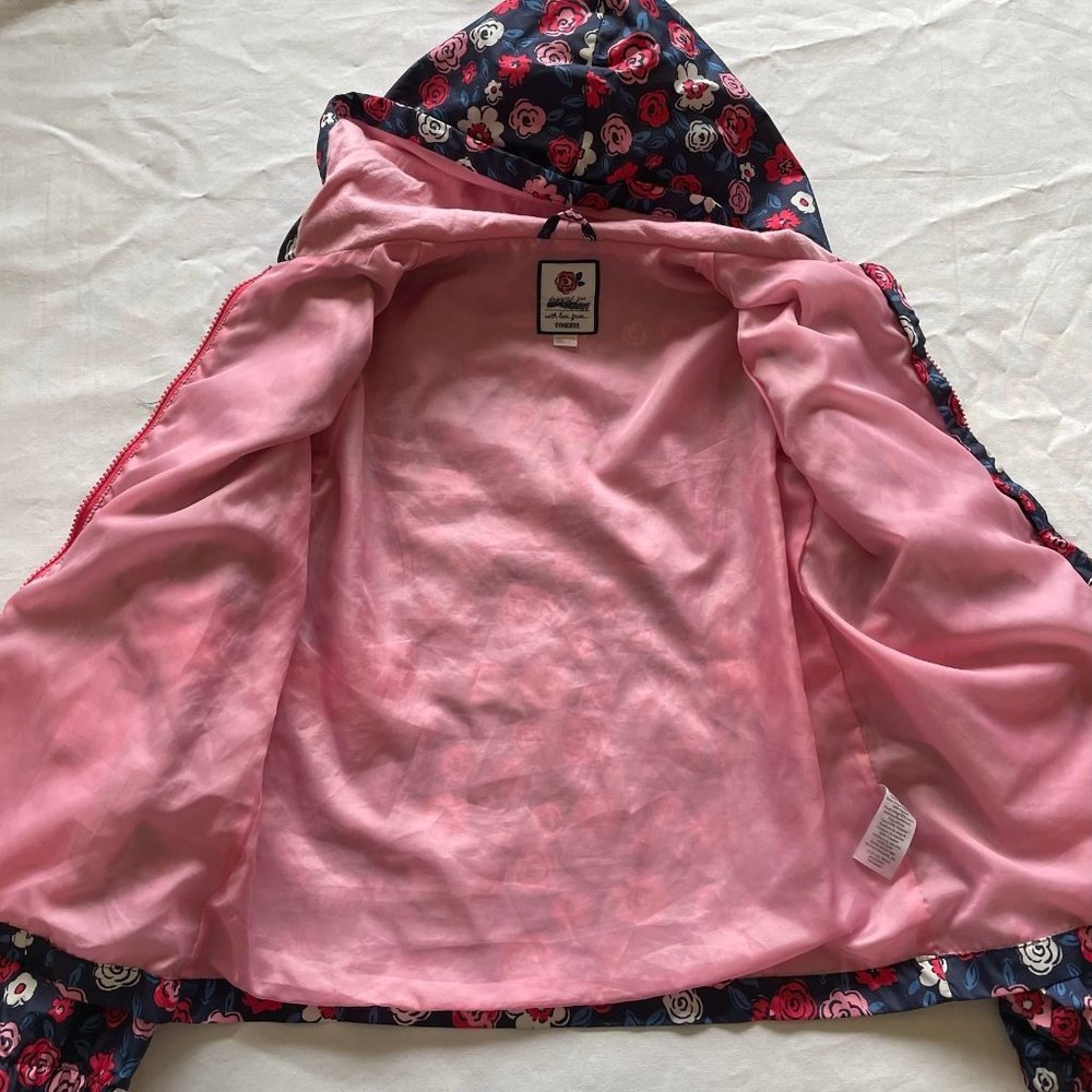 Gymboree Lightweight Floral Hooded Jacket size 10-12 - Picture 6 of 8